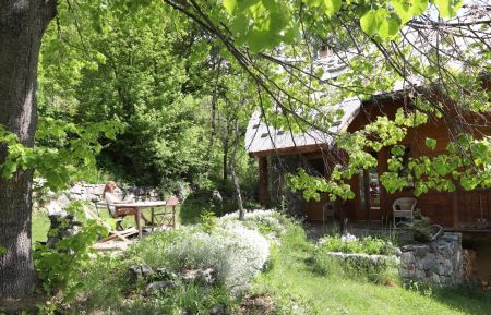 Terrasse pour vos repas et la détente Gîte n°9718 Vallouise-Pelvoux - Hautes-Alpes - Terrasse pour vos repas et la détente